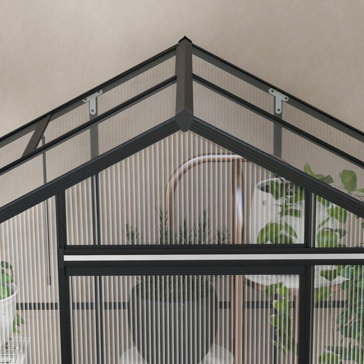 Produktbild Outsunny Gewächshaus mit Schiebetür und integriertes Rinnensystem