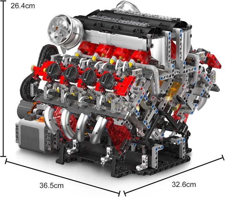 Actual product image Mould King F488 V8 engine