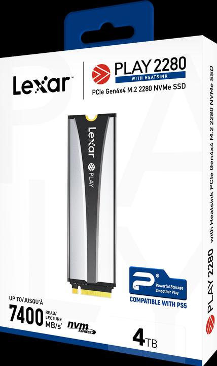 Image du produit Lexar PLAY 2280 SSD 4TB Gen4x4 (4000 Go)