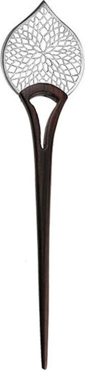 Star Piercing Haarnadel Blume des Lebens silber aus Narra Holz