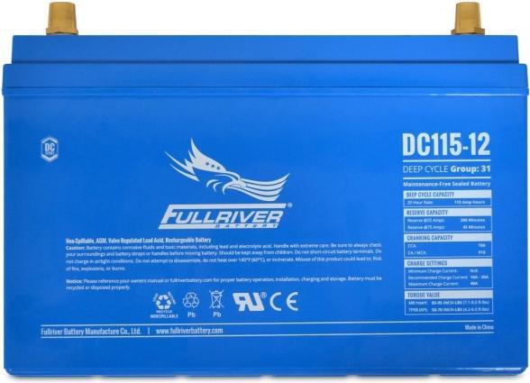 Actual product image Fullriver AGM battery DC115-12 (12 V, 115 Ah)
