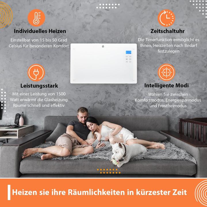 Produktbild Aktimeo Elektro-Glasheizung mit Fernbedienung