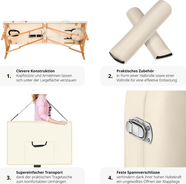 Immagine prodotto tectake Set lettino da massaggio Freddi con rulli