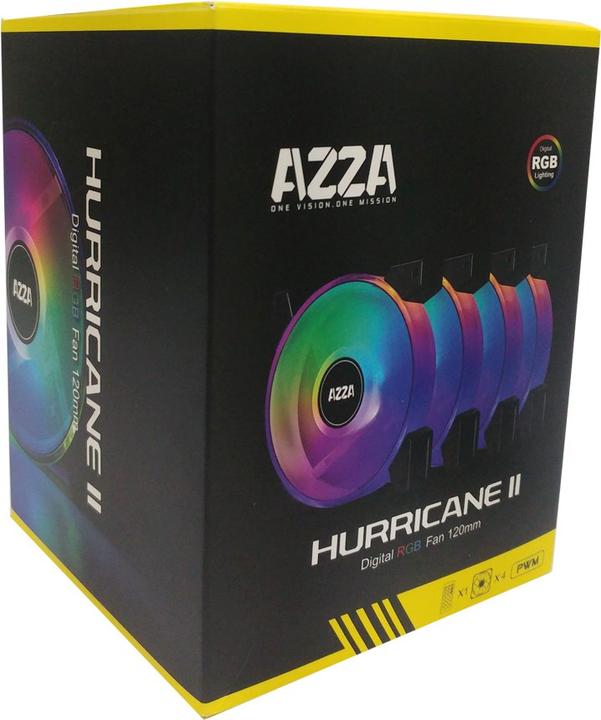 Actual product image Azza Hurricane II Digital RGB (120 mm, 4 x)