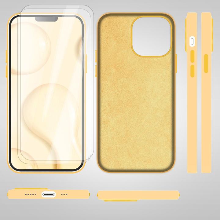 Actual product image Nalia Liquid silicone case with MagSafe function & 2x display protection glass (Apple iPhone 14)