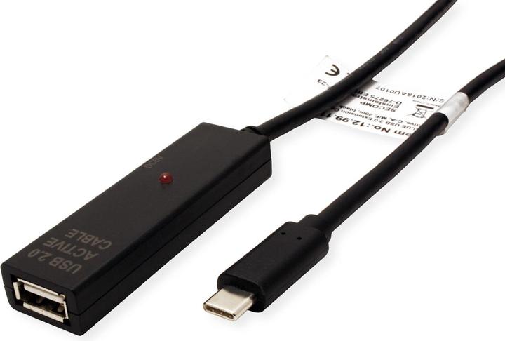 Produktbild Value USB 2.0 Verlängerung, aktiv, mit Repeater, A-C, schwarz, 20,0 m (20 m, USB 2.0)