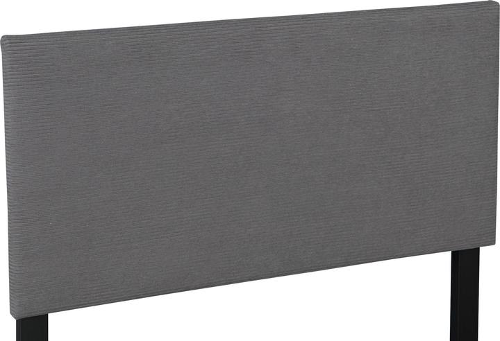 Actual product image Corium Polsterbett Juva Cord mit Lattenrost 90x200 cm Grau (90 x 200 cm)