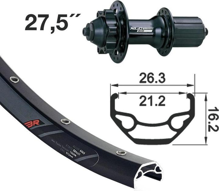 Produktbild Winora EVO DC22LW 32L QR (Hinterrad, 27.5")