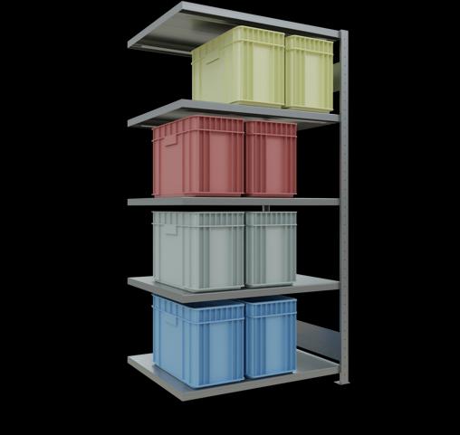Actual product image Schulte Lagertechnik MULTIplus250 boltless add-on bay system with length bolts