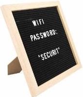 Image du produit Multi Tavle Securit 30x30x2 cm ramme af trae med 360 bogstaver/tal og iconer,6 stk/krt