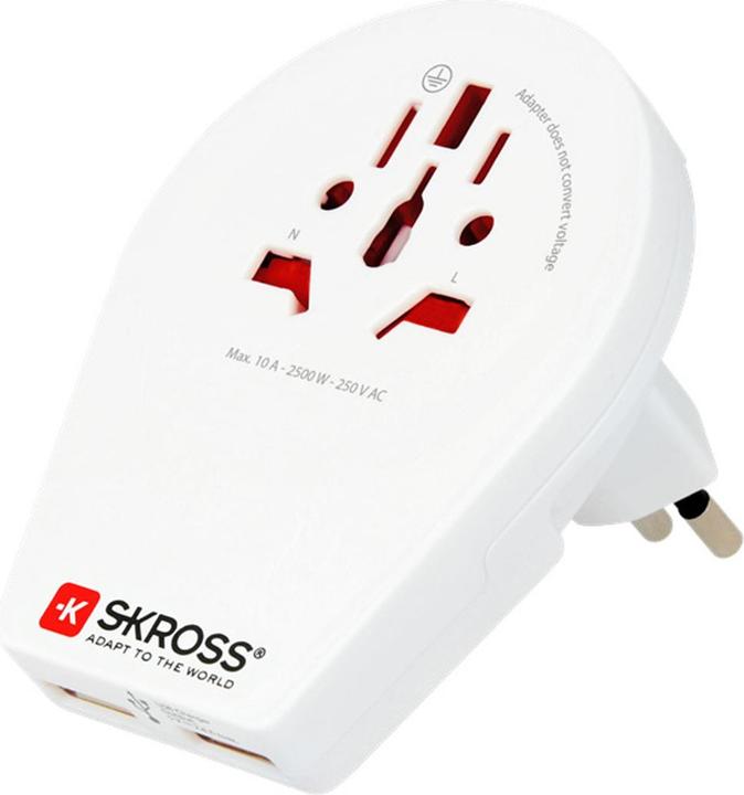 Actual product image Skross Country World to CH Italy Brazil USB