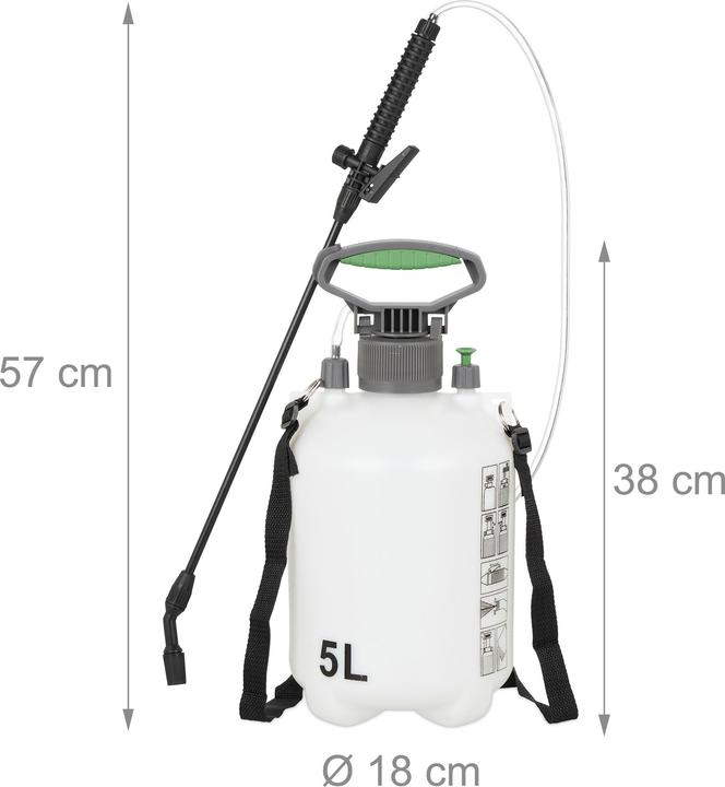 Produktbild Relaxdays 1x Drucksprüher (5 l)