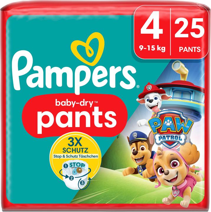 Image du produit Pampers Baby-Dry Paw Patrol (Taille 4, Pack, 25 pièce(s))