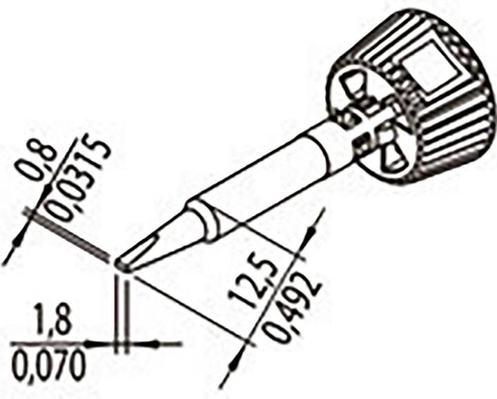 Produktbild 0142CDLF18L/SB Lötspitze Spitzen-Grösse 1.80 mm Inhalt 1 St. (Lötspitze)