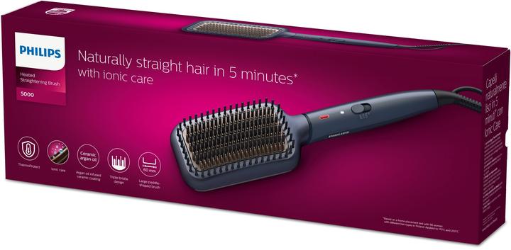 Actual product image Philips Hair Straitghtener BHH885/00 Ceramic heating system, Number of temperature settings 3, Ionic functio (Hair straightening brushes)