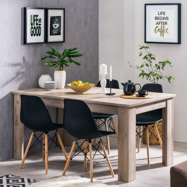 Image du produit Homestyle4u Ausziehbarer Esstisch (160.5 x 90.5 x 76.5 cm)