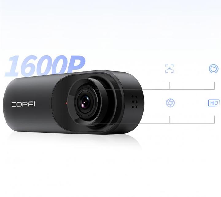 Actual product image DDpai Dash camera Mola N3 Pro, 1600p/30fps + 1080p/25fps (Wi-Fi, GPS receiver, Built-in display, WQXGA)