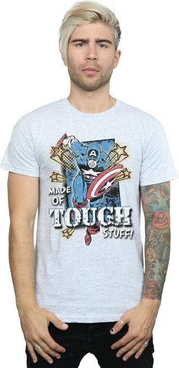 Actual product image Mens Captain America Made Of Tough Stuff T-Shirt (S)
