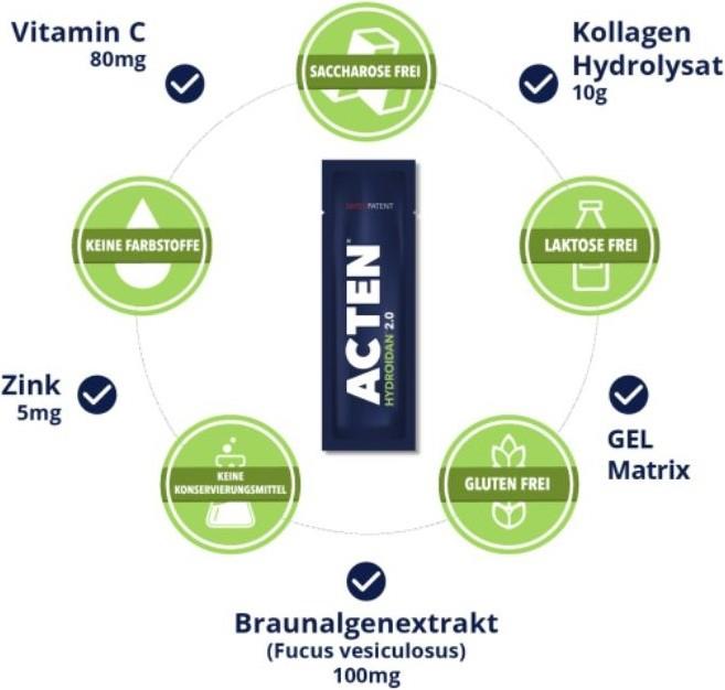 Produktbild Acten Hydroidan 2.0 Gel (30x23g) (30 Stück, Beutel, 839 g)