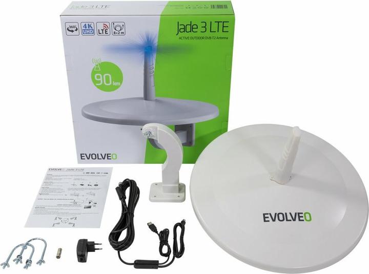 Produktbild Evolveo Jade 3 LTE, aktivn?? venkovn?? ant??na DVB-T2, LTE filtr (DVB-T / -T2, LTE)