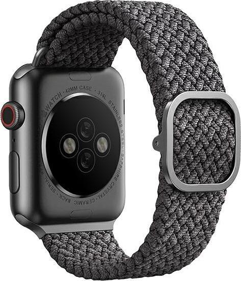 Actual product image Uniq Aspen Bracelet Tresse Apple Watch 44 42mm Gris Granite (Plastic)