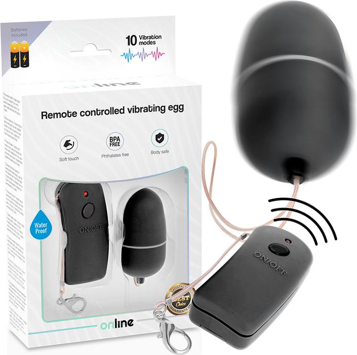 Produktbild Online Fernbedientes Vibrationsei - Schwarz