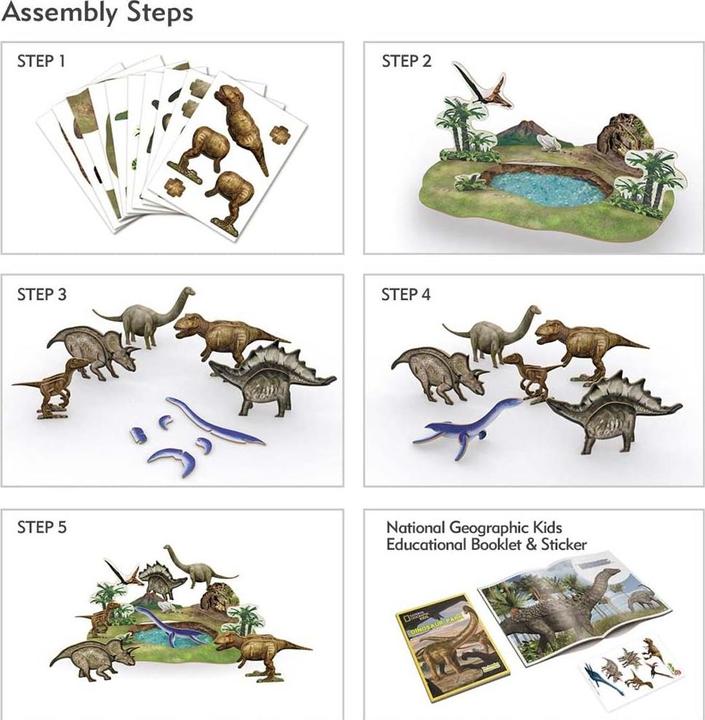 Actual product image Cubicfun Cubic Fun 3D Puzzle DS0973h National Geographic global licence Dino Park 43 pcs. (43 pieces)