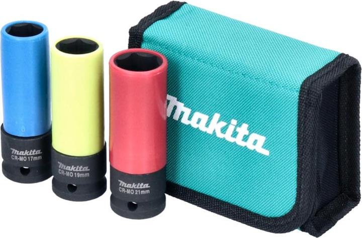 Immagine prodotto Makita Set di chiavi a bussola 3 pezzi 1/2 (21 mm, 19 mm, 17 mm)