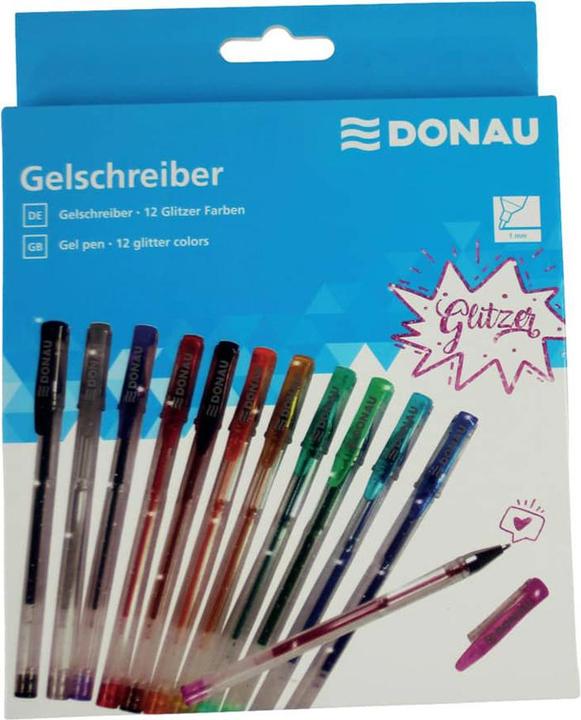 Produktbild Donau 5110100-99 Gelschreiber - 12 Farben mit Glitter, Etui (1 x)