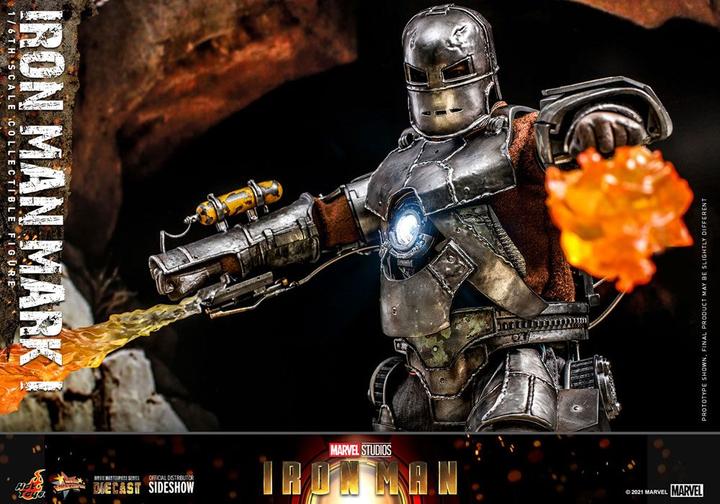 Actual product image Hot Toys Iron Man figurine Movie Masterpiece 1/6 Iron Man Mark I 30 cm