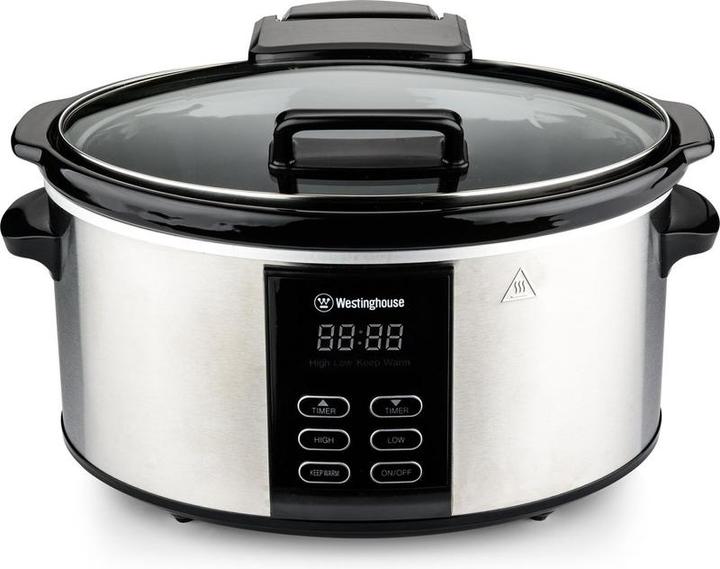 Produktbild Westinghouse Slow Cooker met Uitneembare Keramische Pan 6 Liter - RVS