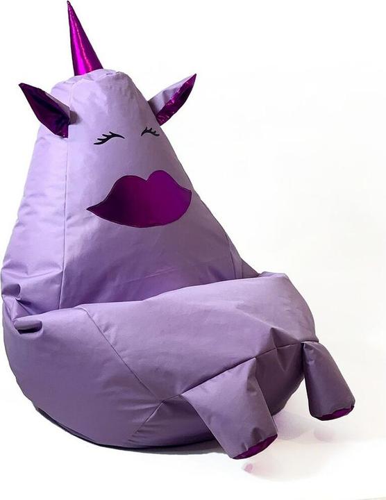 Produktbild Go Gift Sako Tasche pouffe Einhorn mit Mund lila XXL 140 x 100 cm