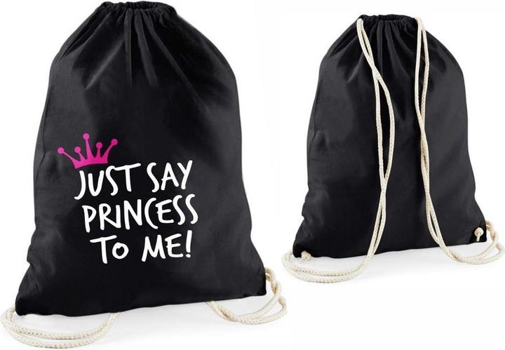 4you Design Statement-Tragebeutel Just say princess to me! schwarz