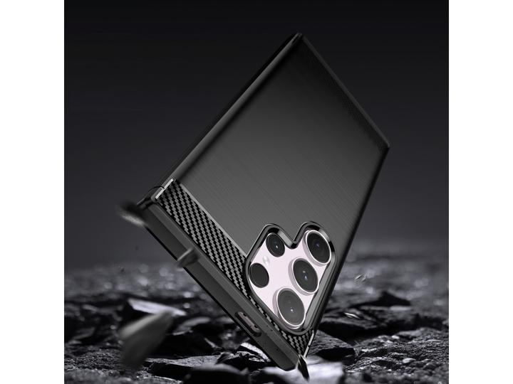 Image du produit Screenguard Étui Carbon Brushed Soft TPU (Samsung Galaxy S24 Ultra)