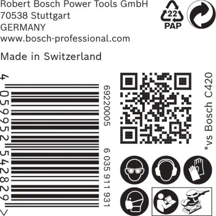 Actual product image Bosch Professional Zubehör Expert C470 Sandpaper with 14 holes for orbital sander, 115 x 230 mm, G 80, 50 pcs. (80)