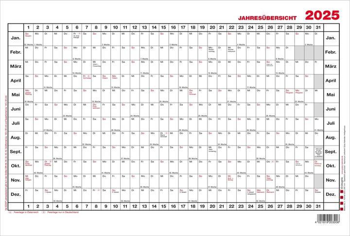 Valeurs nutritives et ingrédients Güss Calendrier mural A3 paysage Expédition. 1J 1S (A3)