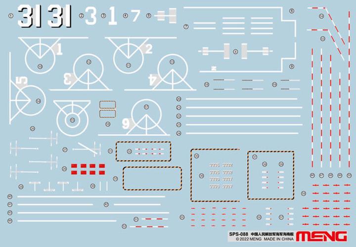 Produktbild Meng-Model PLA Navy Hainan Marking Decals (For PS-007)