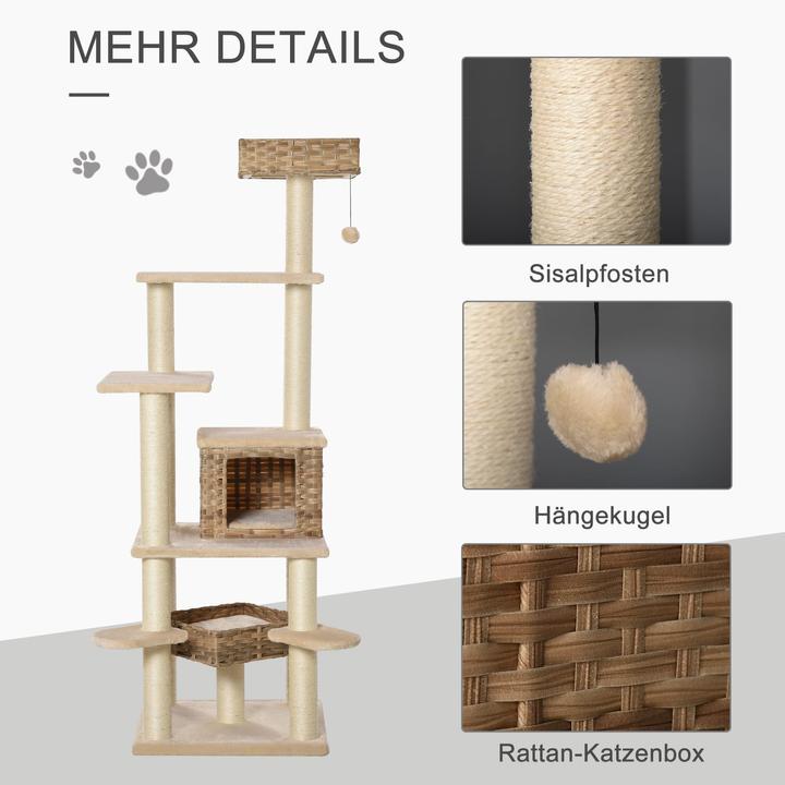 Image du produit Jamb Arbre à chat (174 cm, Beige+Brun)
