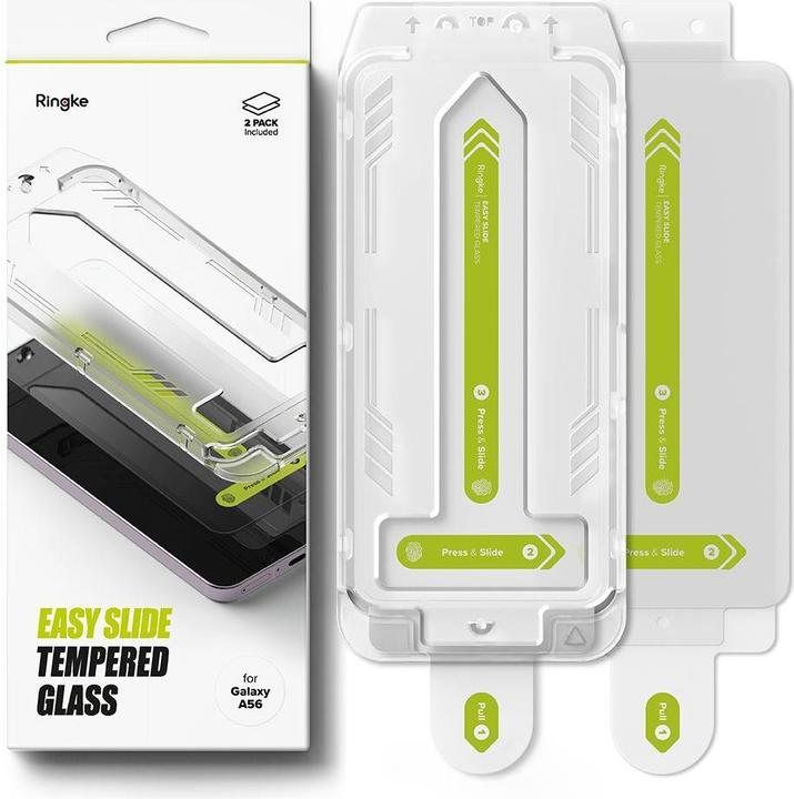 Image du produit Ringke - Easy Slide Tempered Glass (2 pack) - Samsung Galaxy A56 5G - Clear (2 pièce(s), Samsung Galaxy A56)