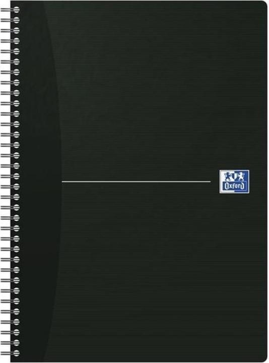 Actual product image Oxford Essentials A4 Soft Card Twin-wire Notebook 5mm Squares 180 Pages Black SCRIBZEE® Compatible (A4, Checked)