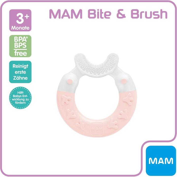 Actual product image MAM Beissringe & Zahnungshilfen Beissring Bite & Brush - Rosa
