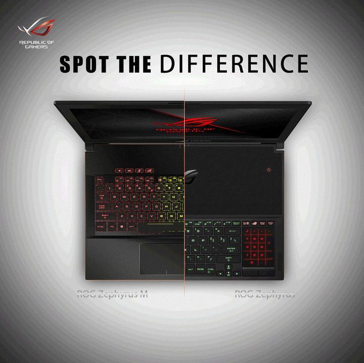 Actual product image ASUS ROG Zephyrus M GM501GS-EI004T (15.60", Intel Core i7-8750H, 16 GB, 512 GB, CH)