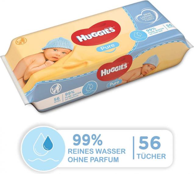 Actual product image Huggies Wet wipes Pure Extra Care single pack 56 pieces (56 Piece)
