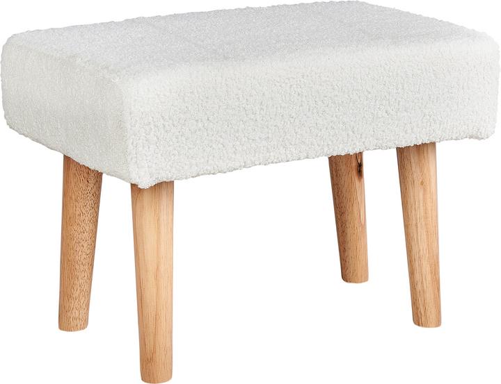 Tissu bouclé blanc