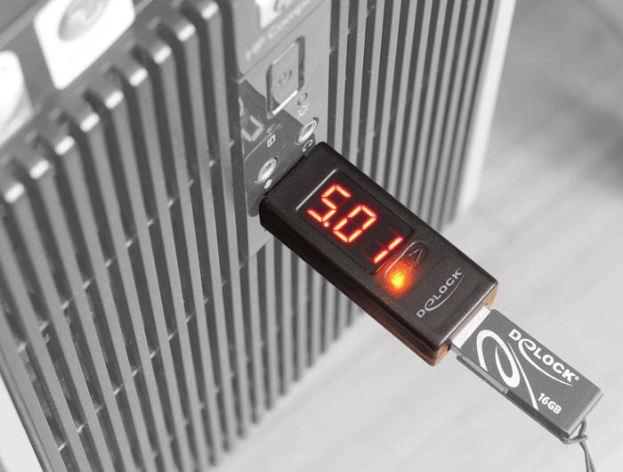 Immagine prodotto Delock Adattatore amperometro USB con display a LED (USB 2.0, 2.20 cm)
