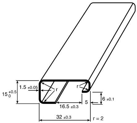 Actual product image Rs Pro G type asymmetric plain DIN rail,1m
