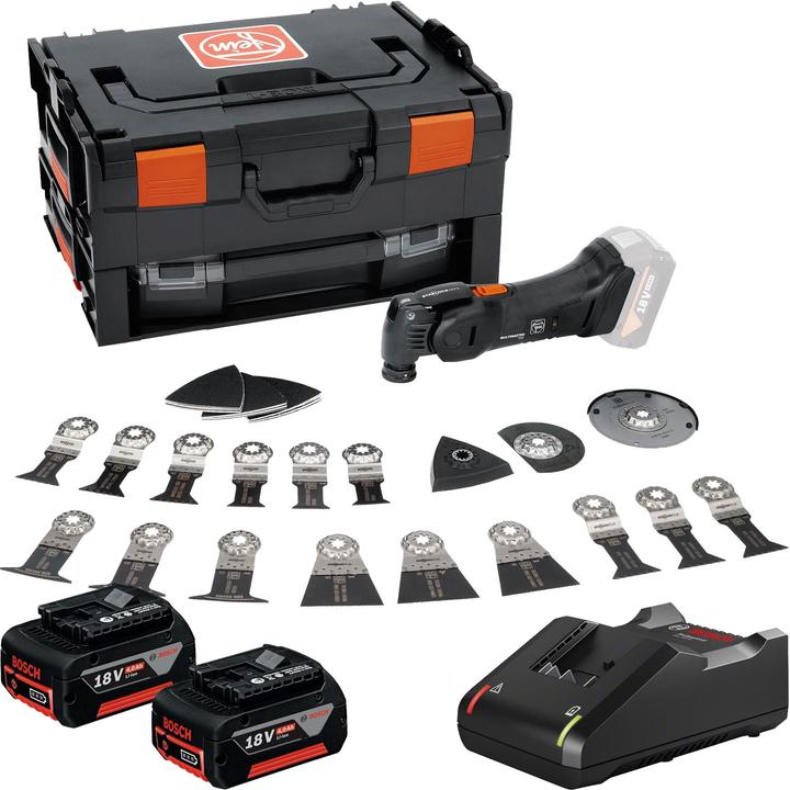 Fein Akku-MULTIMASTER AMM 700 MAX TOP BLACK EDITION AS / 2x 4,0 Ah Akku + Ladegerät in L