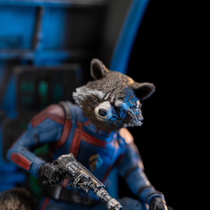 Actual product image Iron Studios Marvel Scale Statue 1/10 Guardians of the Galaxy Vol. 3 Rocket Racoon 20 cm