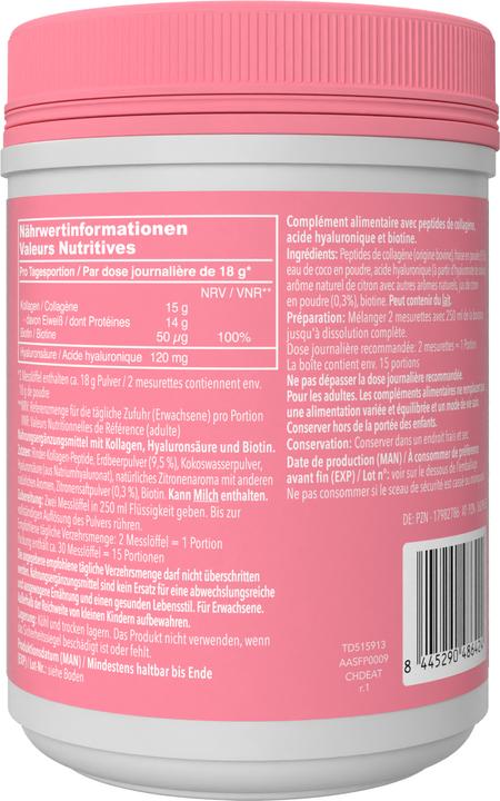 Nährwerte und Zutaten Vital Proteins Beauty Collagen Erdbeere Zitrone (1 Stück, Pulver, 271 g)