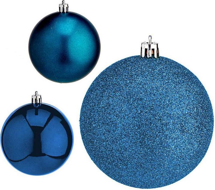 Produktbild Krist+ Weihnachtskugeln-Set Blau Kunststoff 7 x 8 x 7 cm (12 Stück) (12 -teilig)